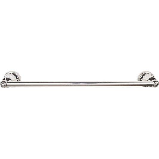 TOP KNOBS HUD8PN TOP BATH (R) Hudson Bath Single 26 1/4" Wall Mounted Towel Bar - Polished Nickel