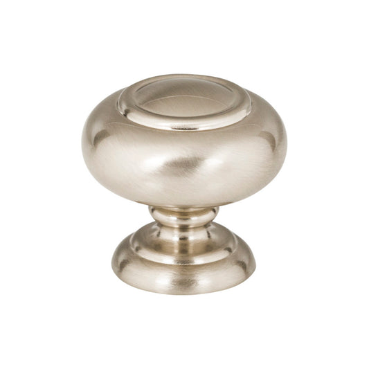 ATLAS A610-BRN Victoria 1 1/4" Length Mushroom Knob - Brushed Nickel