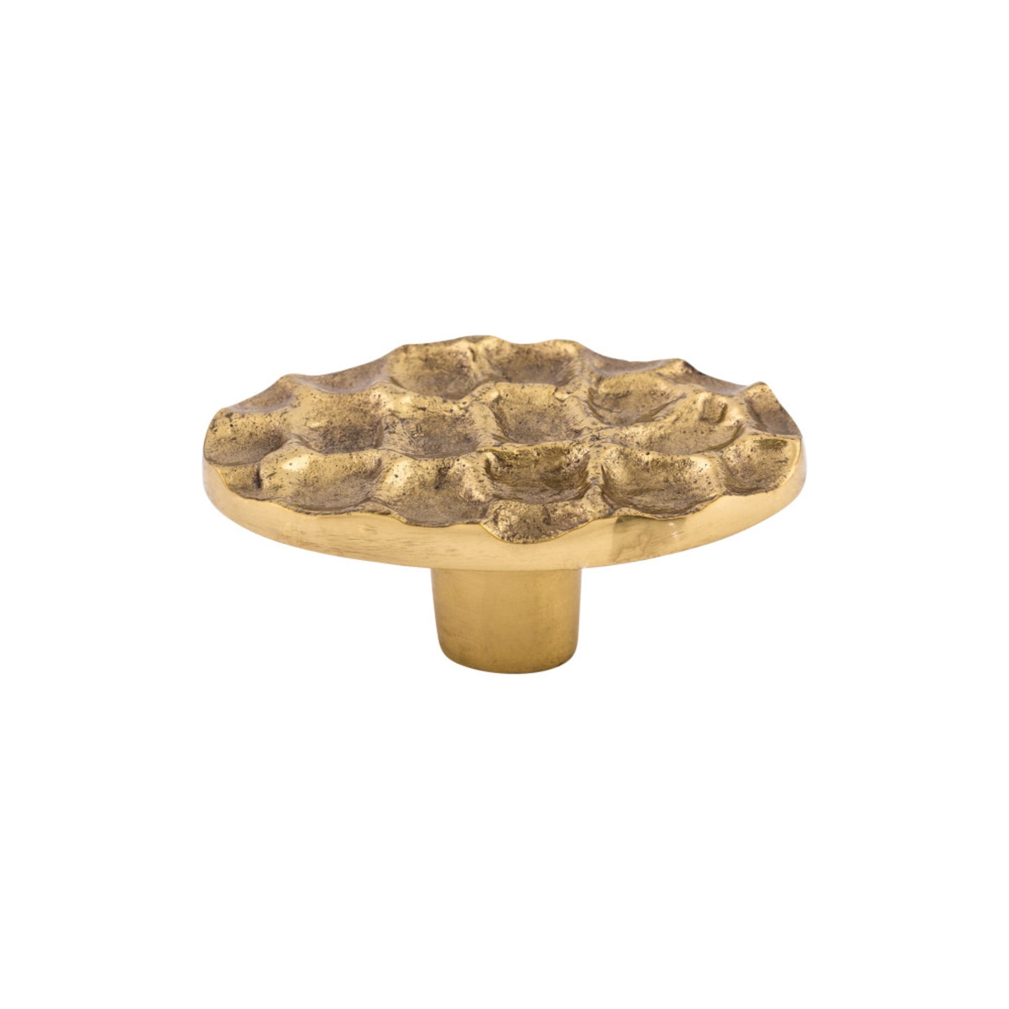 TOP KNOBS TK299BR Cobblestone 2 5/8" Length Oval Knob - Polished Brass