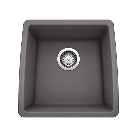 BLANCO 441475 Performa Performa SILGRANIT 17" Undermount Bar Sink - Cinder in Cinder