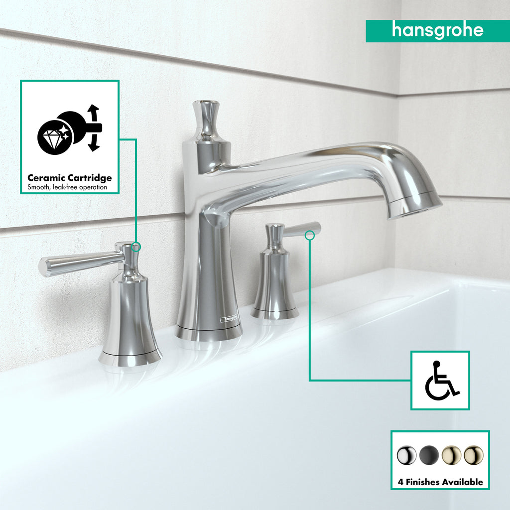 HANSGROHE 04776000 Joleena 3-Hole Roman Tub Set Trim - Chrome