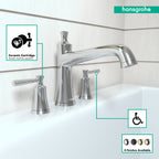 HANSGROHE 04776000 Joleena 3-Hole Roman Tub Set Trim - Chrome