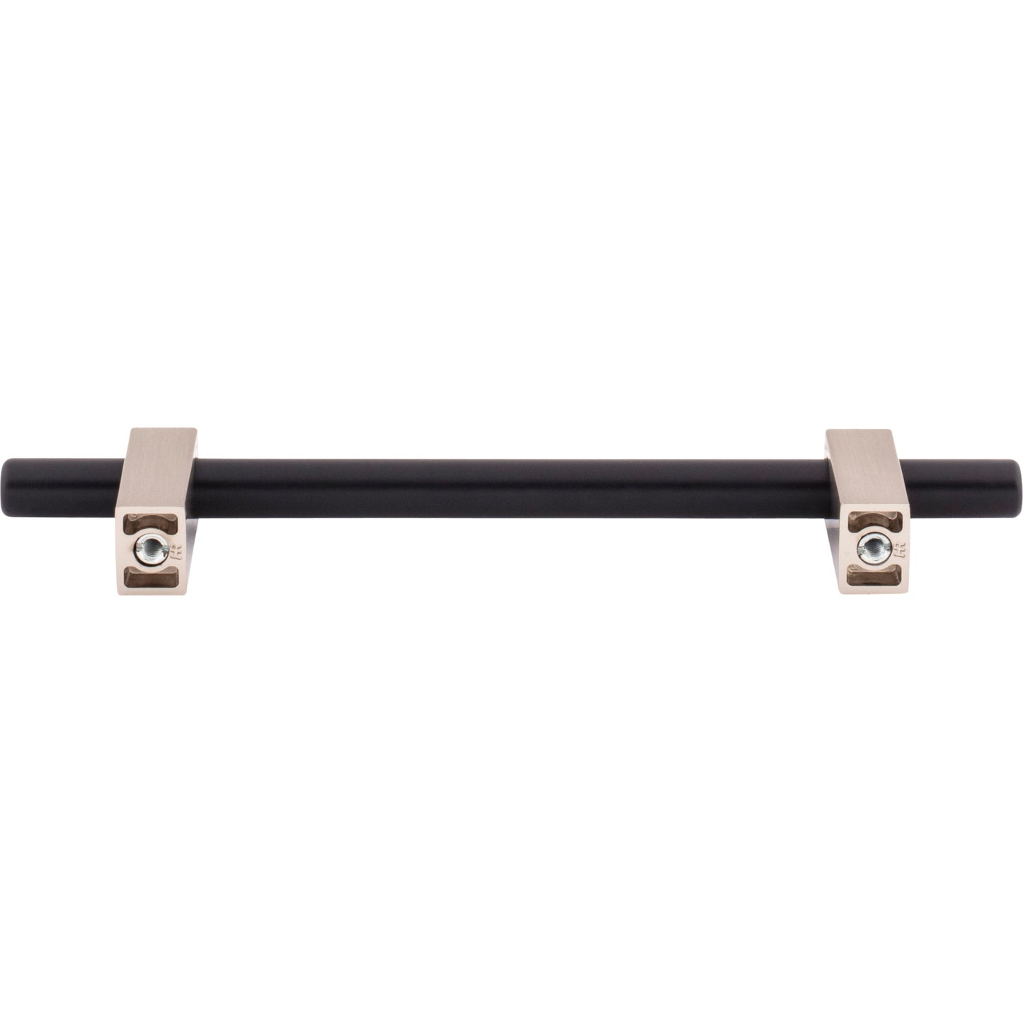 JEFFREY ALEXANDER 478-128MBSN Larkin 2 128 mm Center-to-Center Bar Pull - Matte Black w/Satin Nickel