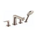 HANSGROHE 31404821 Metris 4-Hole Roman Tub Set Trim with 1.75 GPM Handshower - Brushed Nickel