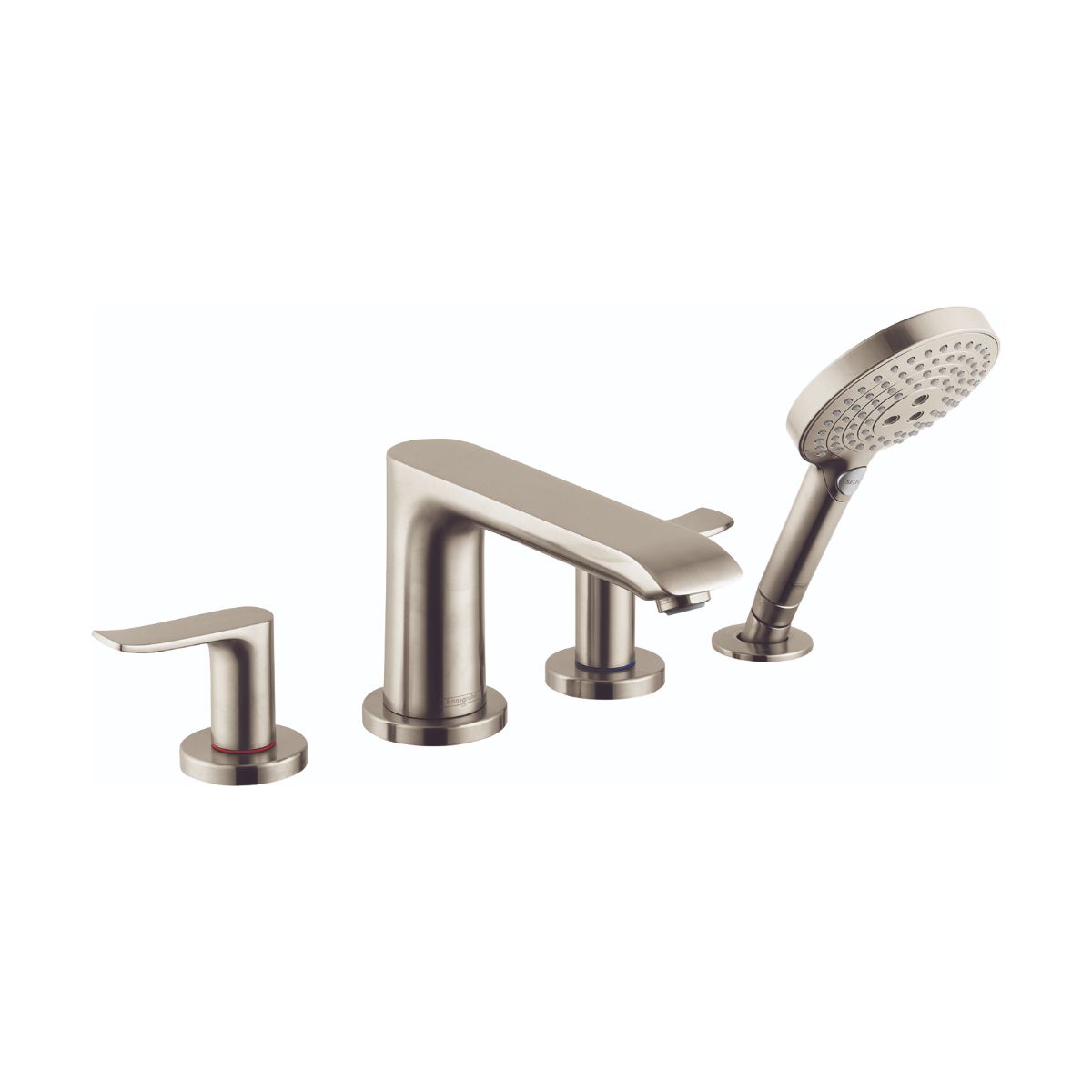 HANSGROHE 31404821 Metris 4-Hole Roman Tub Set Trim with 1.75 GPM Handshower - Brushed Nickel