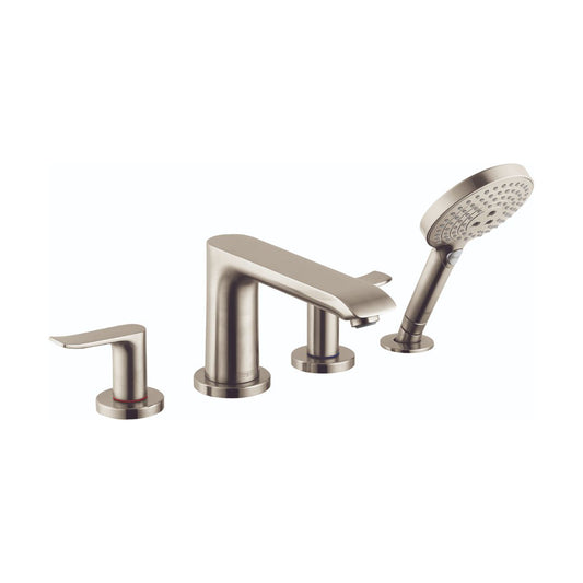 HANSGROHE 31404821 Metris 4-Hole Roman Tub Set Trim with 1.75 GPM Handshower - Brushed Nickel