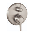 HANSGROHE 15753821 Ecostat Classic Thermostatic Trim with Volume Control and Diverter, Round - Brushed Nickel
