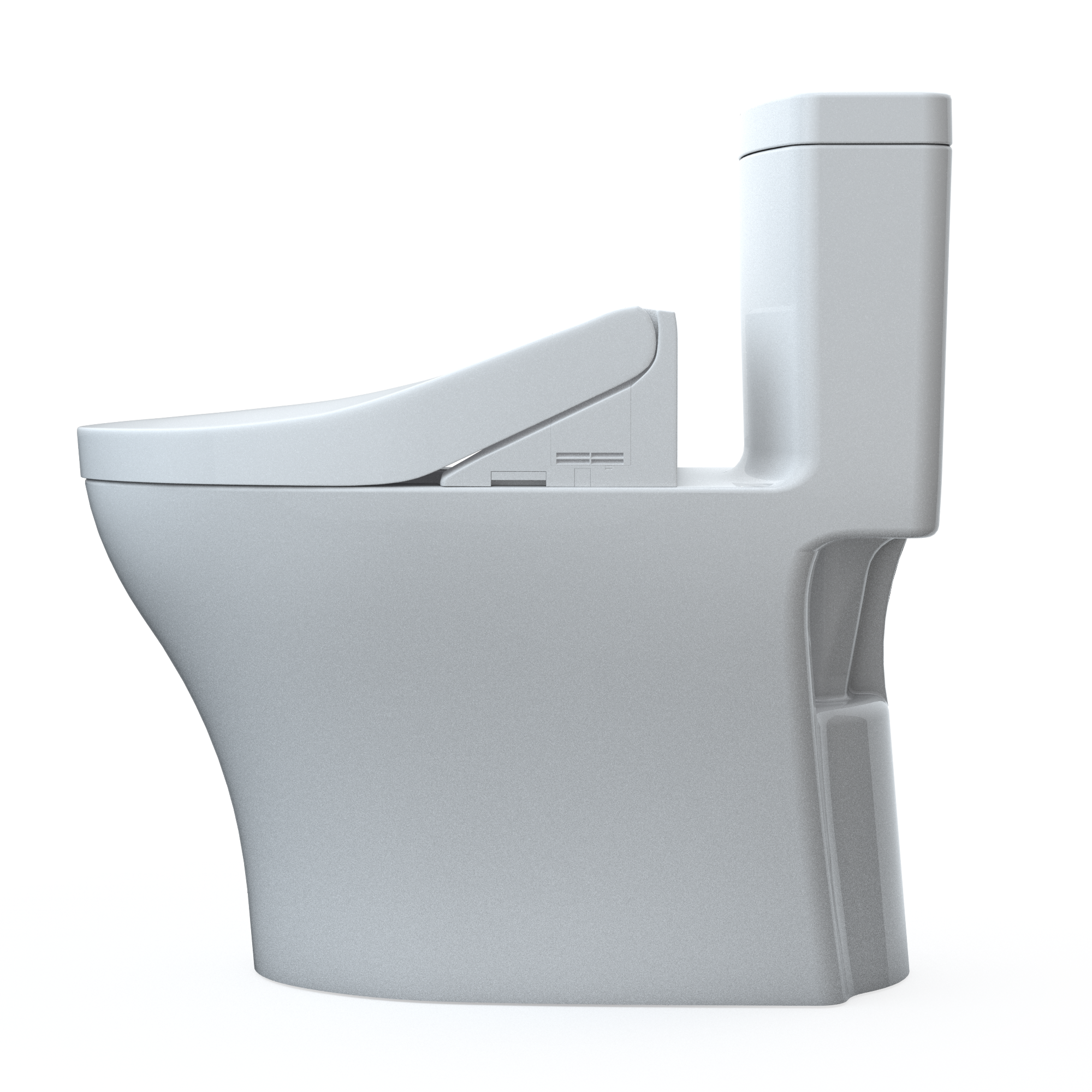 TOTO MW6463084CEMFGN#01 Washlet+ Aquia Iv One-Piece Elongated Dual Flush 1.28 And 0.9 Gpf Toilet And Washlet C5 Bidet Seat - Cotton White