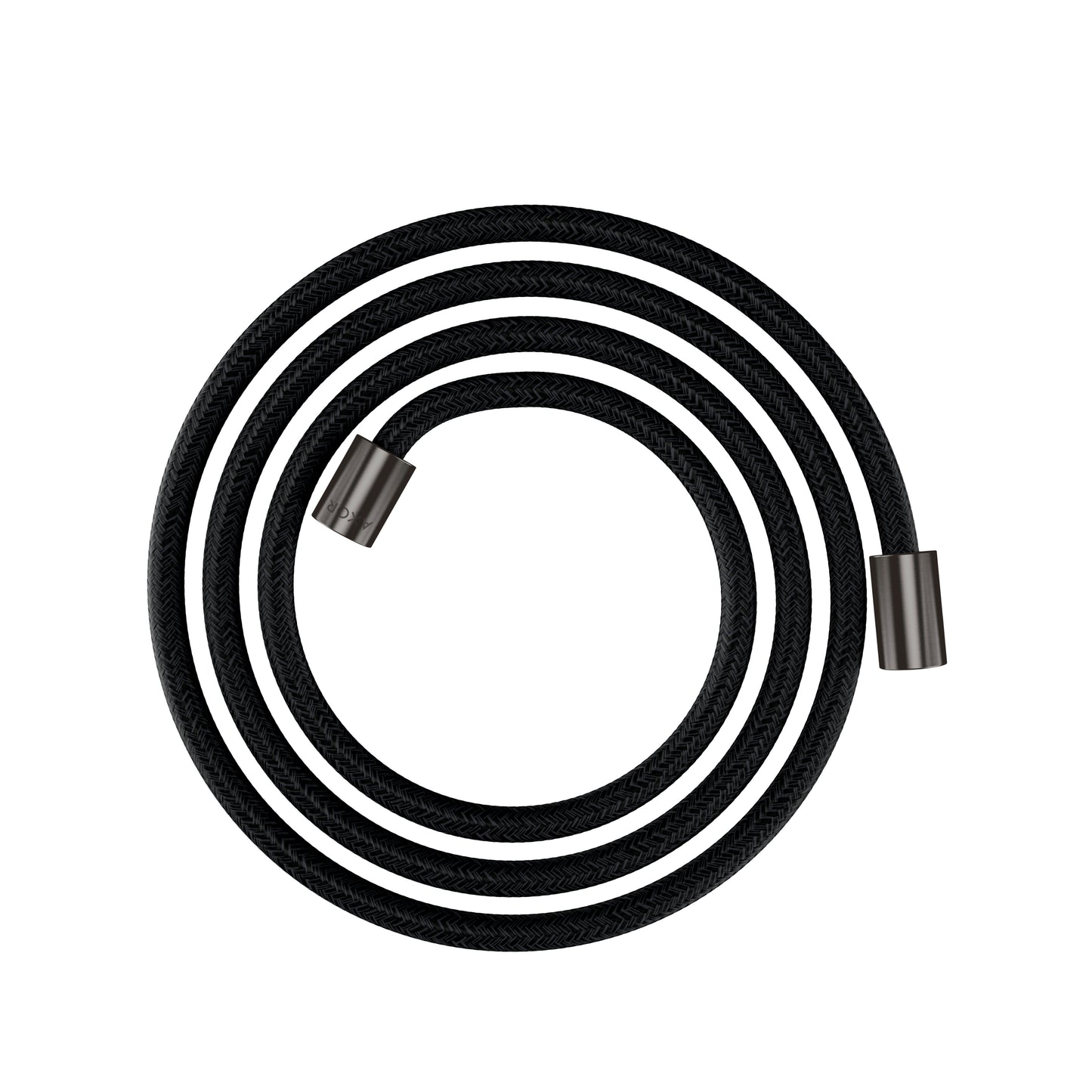 AXOR 28291340 Shower Solutions Textile Hose with Cylindrical Nut, 79" - Brushed Black Chrome