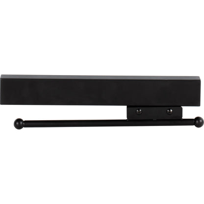 HARDWARE RESOURCES 295W-MB Matte Black 12" Sliding Valet Rod - Matte Black