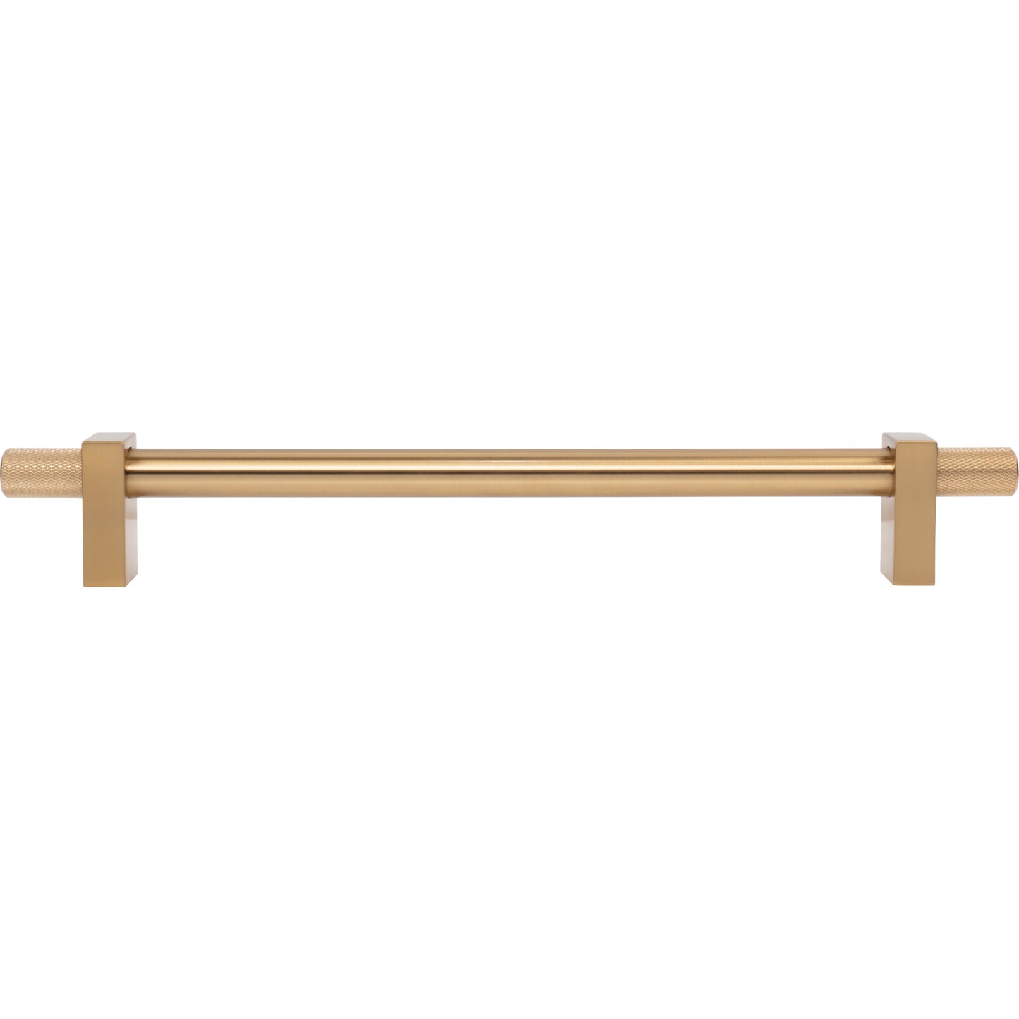 JEFFREY ALEXANDER 698-18SBZ Larkin Knurled Ends 18" Center-to-Center Appliance Pull - Satin Bronze