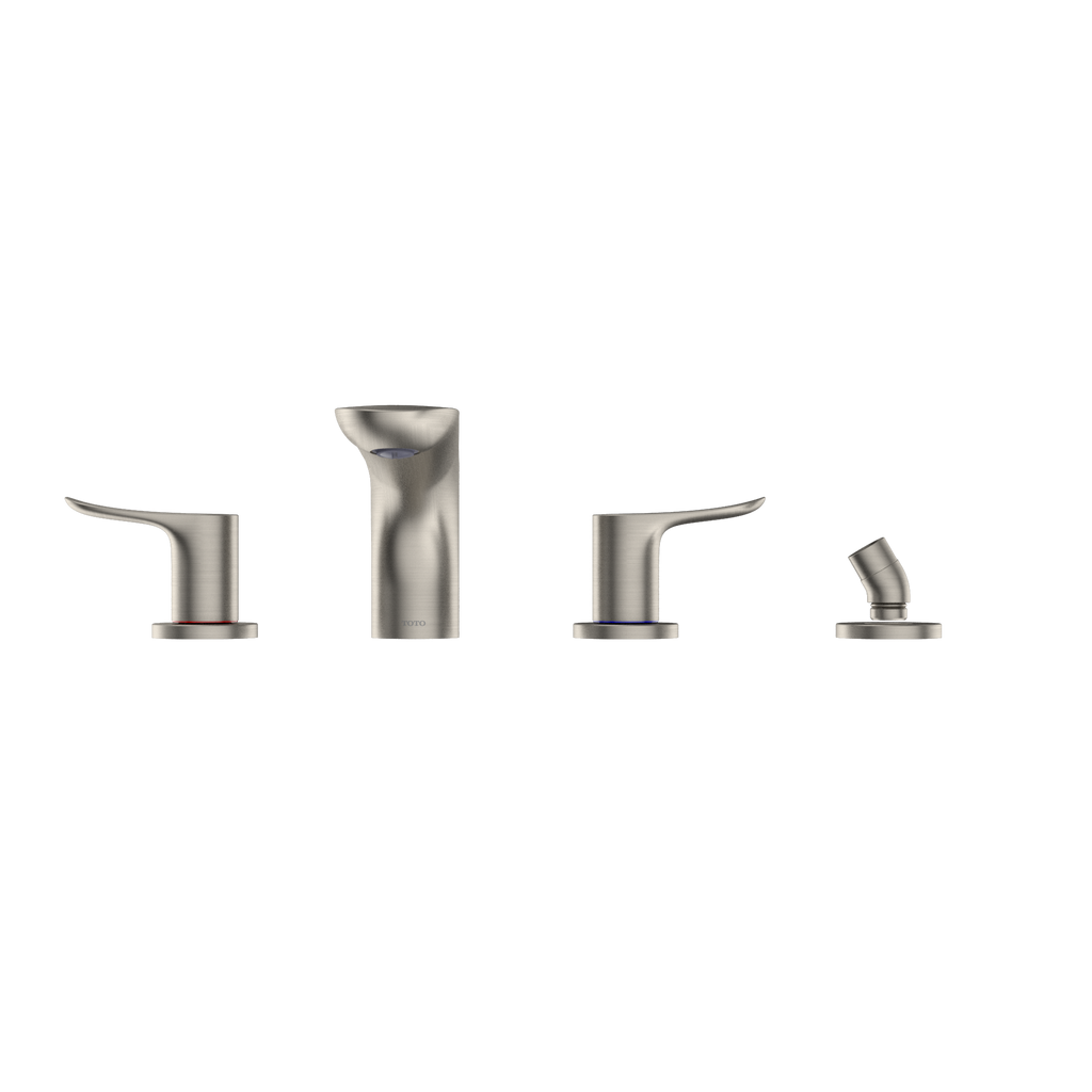 TOTO TBG01202U#BN Go Two-Handle Deck-Mount Roman Tub Filler Trim With Handshower - Brushed Nickel