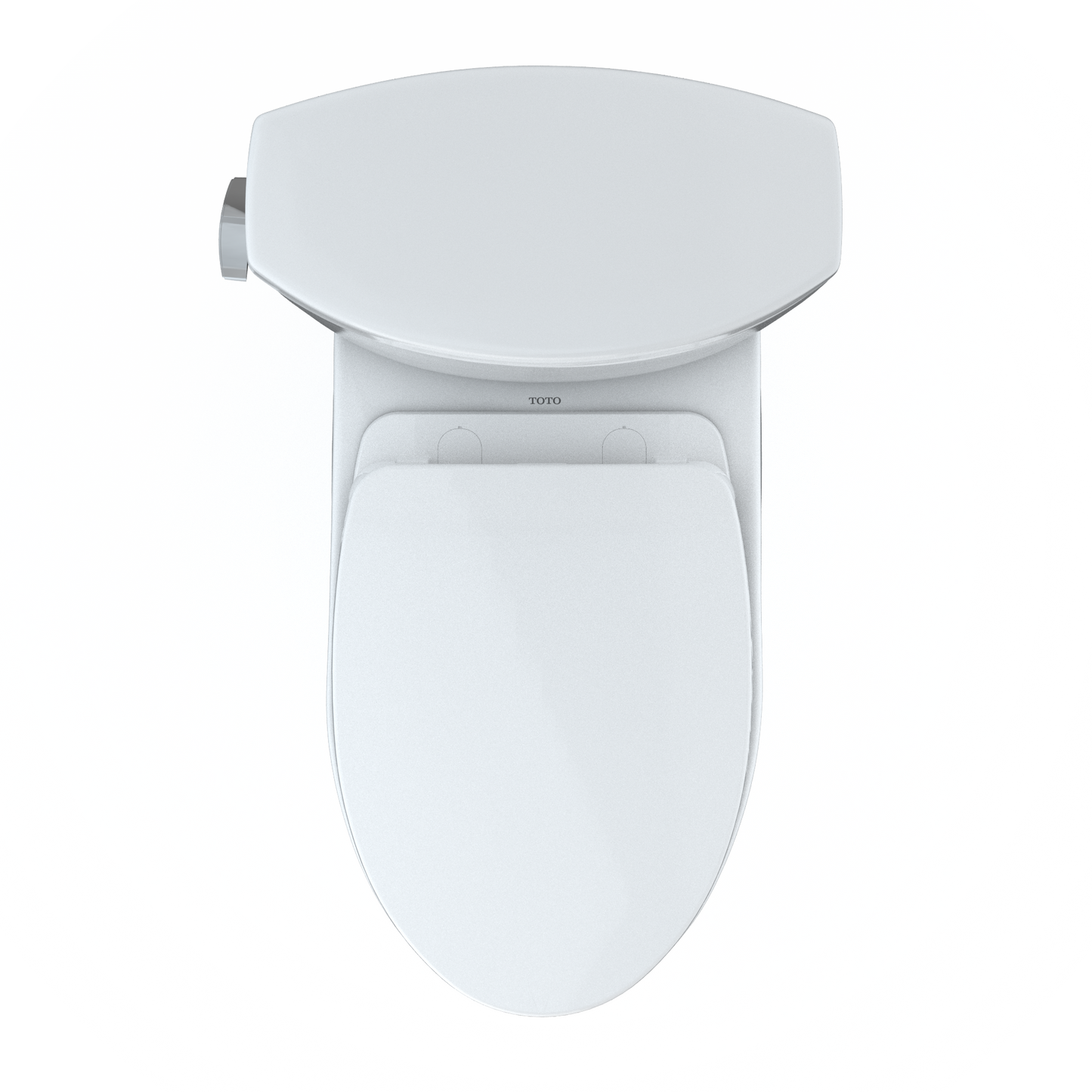 TOTO MS474124CEFG#01 Vespin II Two-Piece Elongated 1.28 GPF Universal Height Toilet with CEFIONTECT and SS124 SoftClose Seat , Cotton White