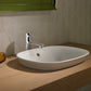 TOTO LT480G#03 Maris Oval Semi-Recessed Vessel Bathroom Sink with CEFIONTECT , Bone