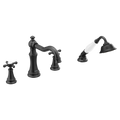 MOEN TS21102BL Weymouth Two-Handle Diverter Roman Tub Faucet Including Handheld Shower - Matte Black