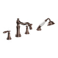 MOEN TS21104ORB Weymouth Two-Handle Diverter Roman Tub Faucet Including Handheld Shower - Oil Rubbed Bronze