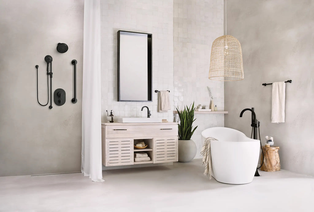 MOEN S122BL 8" Shower Arm - Matte Black