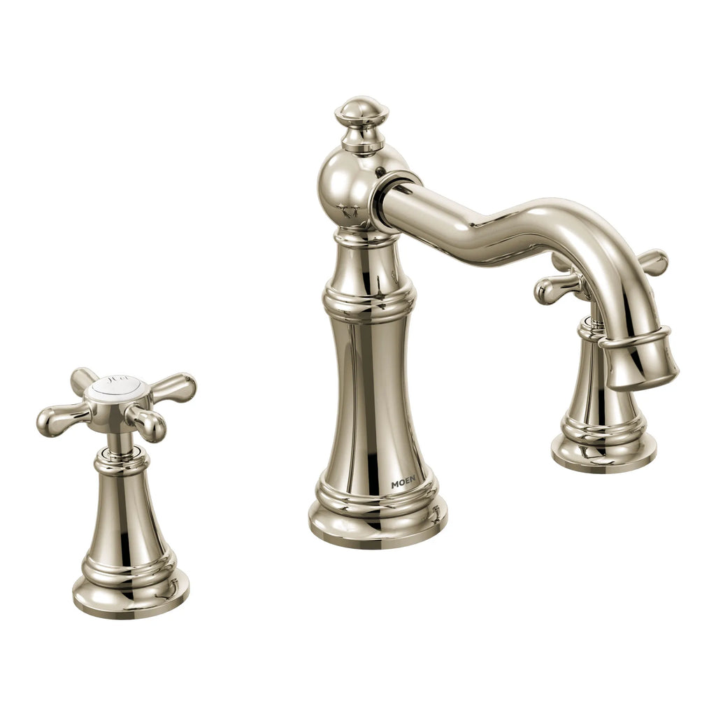 MOEN TS22101NL Weymouth Two-Handle High Arc Roman Tub Faucet - Polished Nickel