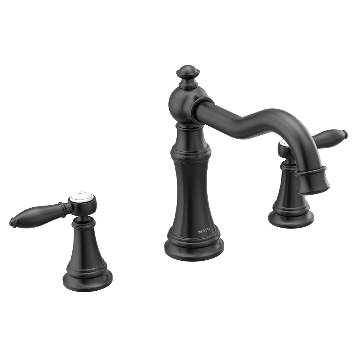 MOEN TS22103BL Weymouth Two-Handle High Arc Roman Tub Faucet - Matte Black