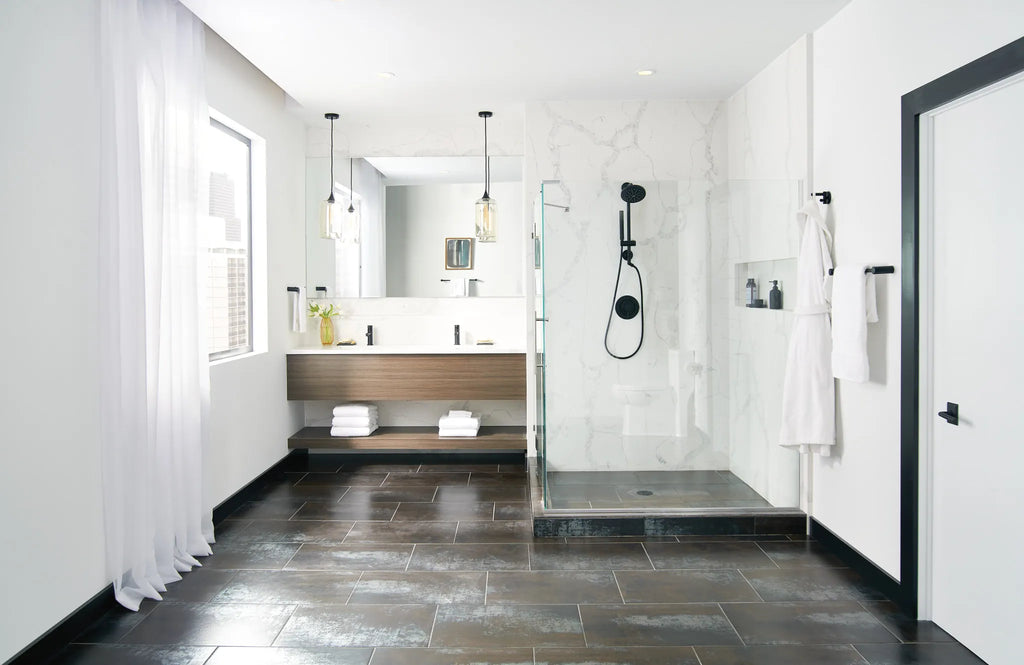 MOEN S176EP15BL One-Function 6-3/4" Diameter Spray Head Rainshower - Matte Black