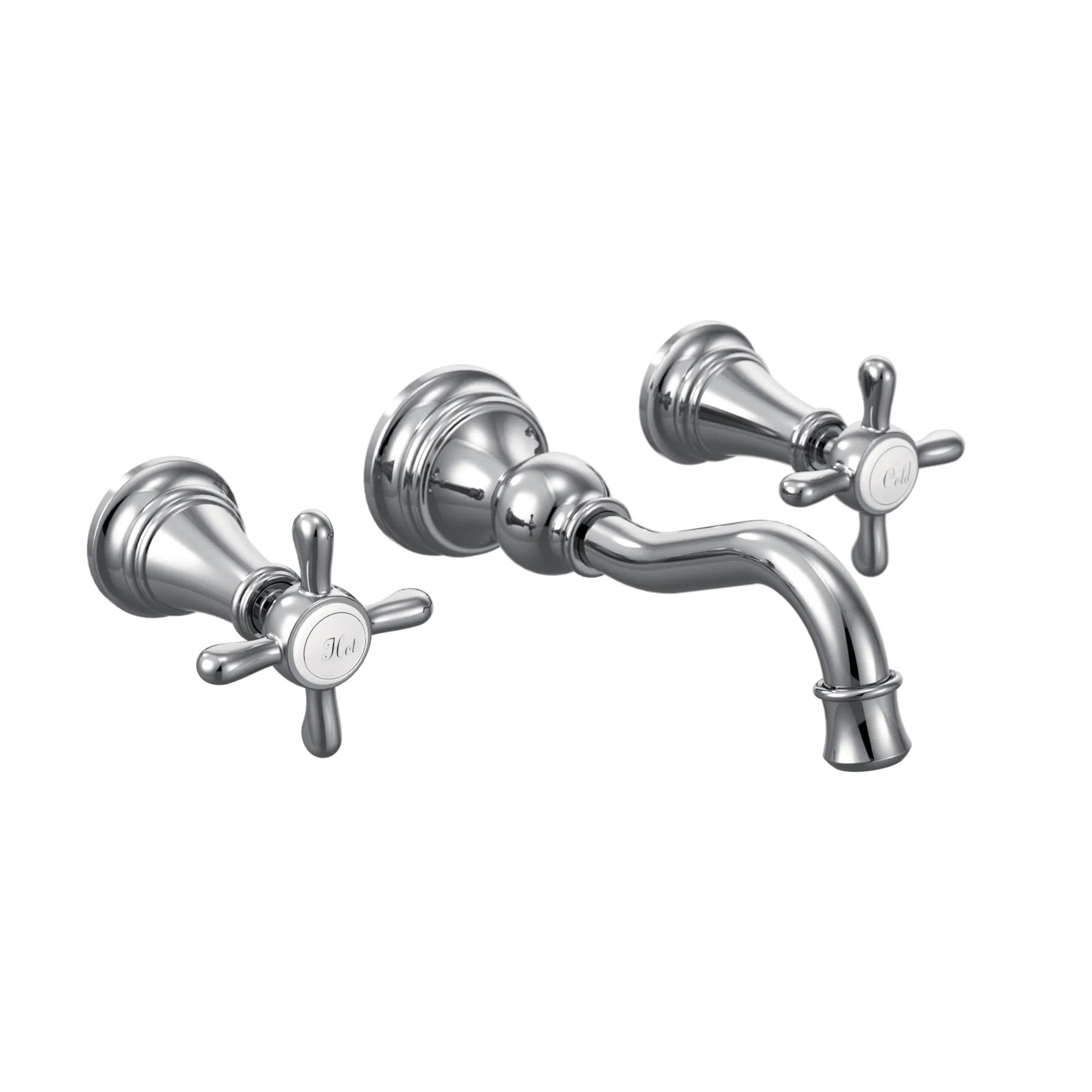 MOEN TS42112 Weymouth Two-Handle High Arc Wall Mount Bathroom Faucet - Chrome