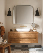MOEN TS42112BG Weymouth Two-Handle High Arc Wall Mount Bathroom Faucet - Brushed Gold