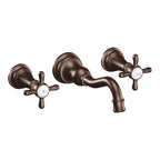 MOEN TS42112ORB Weymouth Two-Handle High Arc Wall Mount Bathroom Faucet - Oil Rubbed Bronze