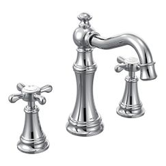 MOEN TS42114 Weymouth Two-Handle High Arc Bathroom Faucet - Chrome
