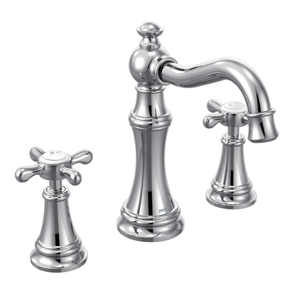 MOEN TVS42114 Weymouth Two-Handle High Arc Bathroom Faucet - Chrome