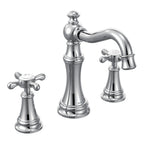MOEN TVS42114 Weymouth Two-Handle High Arc Bathroom Faucet - Chrome