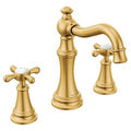 MOEN TS42114BG Weymouth Two-Handle High Arc Bathroom Faucet - Brushed Gold