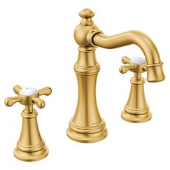 MOEN TS42114BG Weymouth Two-Handle High Arc Bathroom Faucet - Brushed Gold