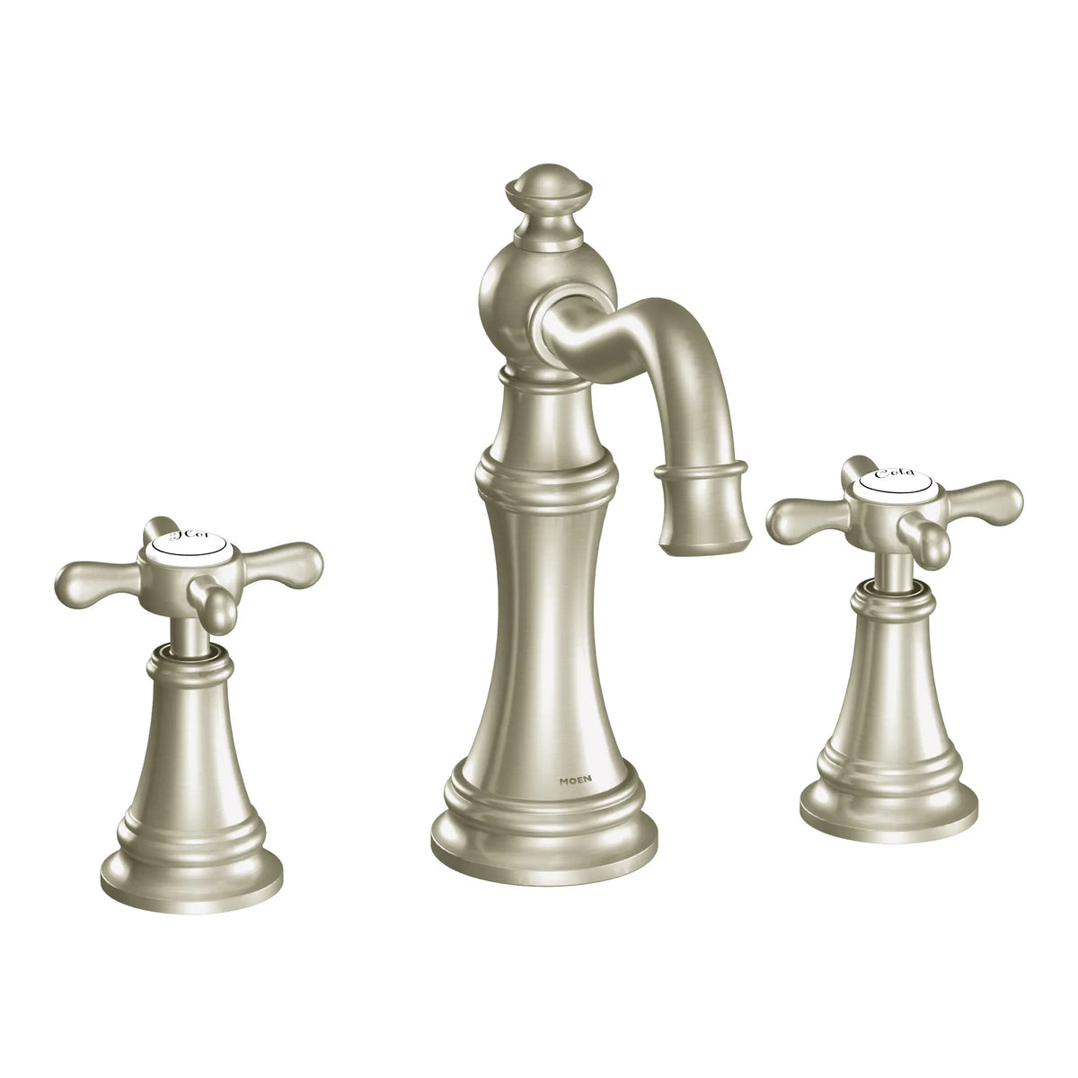 MOEN TVS42114BN Weymouth Two-Handle High Arc Bathroom Faucet - Brushed Nickel
