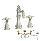 MOEN TVS42114BN Weymouth Two-Handle High Arc Bathroom Faucet - Brushed Nickel