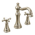 MOEN TS42114NL Weymouth Two-Handle High Arc Bathroom Faucet - Polished Nickel