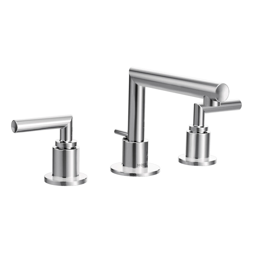 MOEN TS43002 Arris Two-Handle Low Arc Bathroom Faucet - Chrome