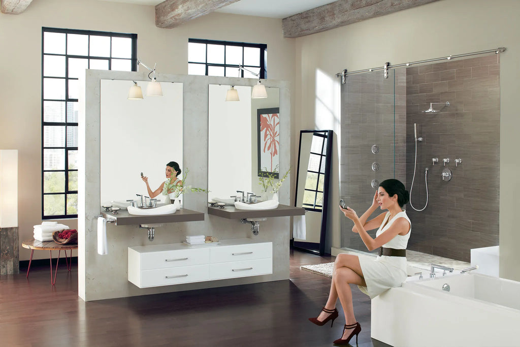 MOEN TS93004 Arris Two-Handle Diverter Roman Tub Faucet Including Handheld Shower - Chrome