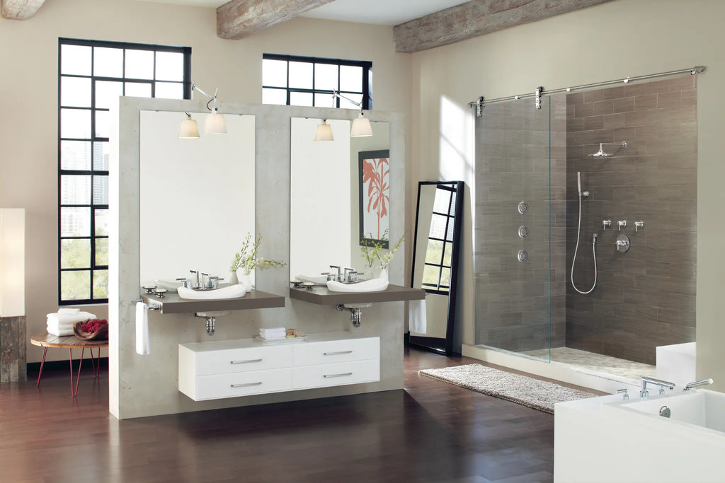 MOEN TS43002 Arris Two-Handle Low Arc Bathroom Faucet - Chrome