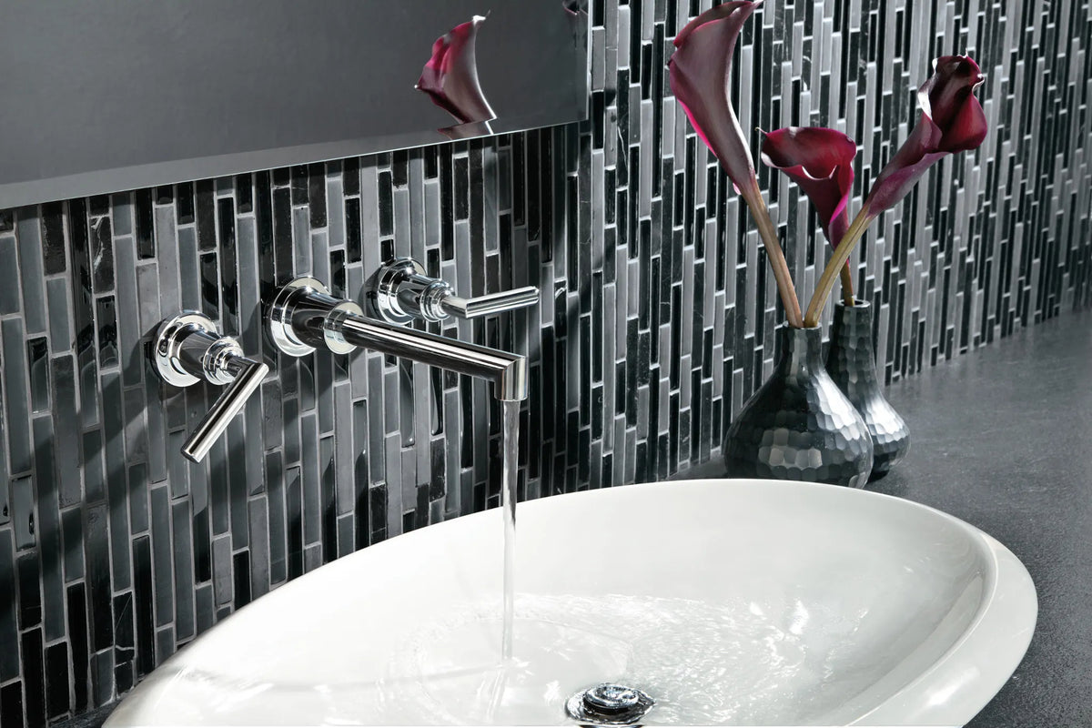 MOEN TS43003 Arris Two-Handle Wall Mount Bathroom Faucet - Chrome