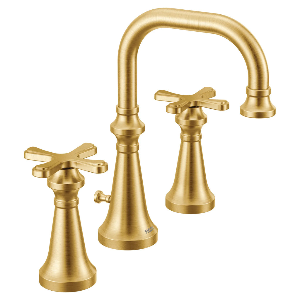 MOEN TS44103BG Colinet Two-Handle High Arc Bathroom Faucet - Brushed Gold
