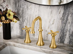MOEN TS44103BG Colinet Two-Handle High Arc Bathroom Faucet - Brushed Gold