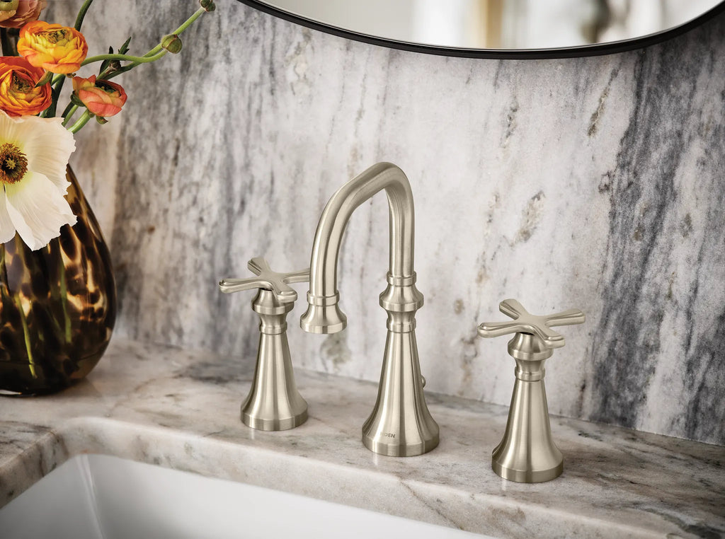 MOEN TS44103BN Colinet Two-Handle High Arc Bathroom Faucet - Brushed Nickel