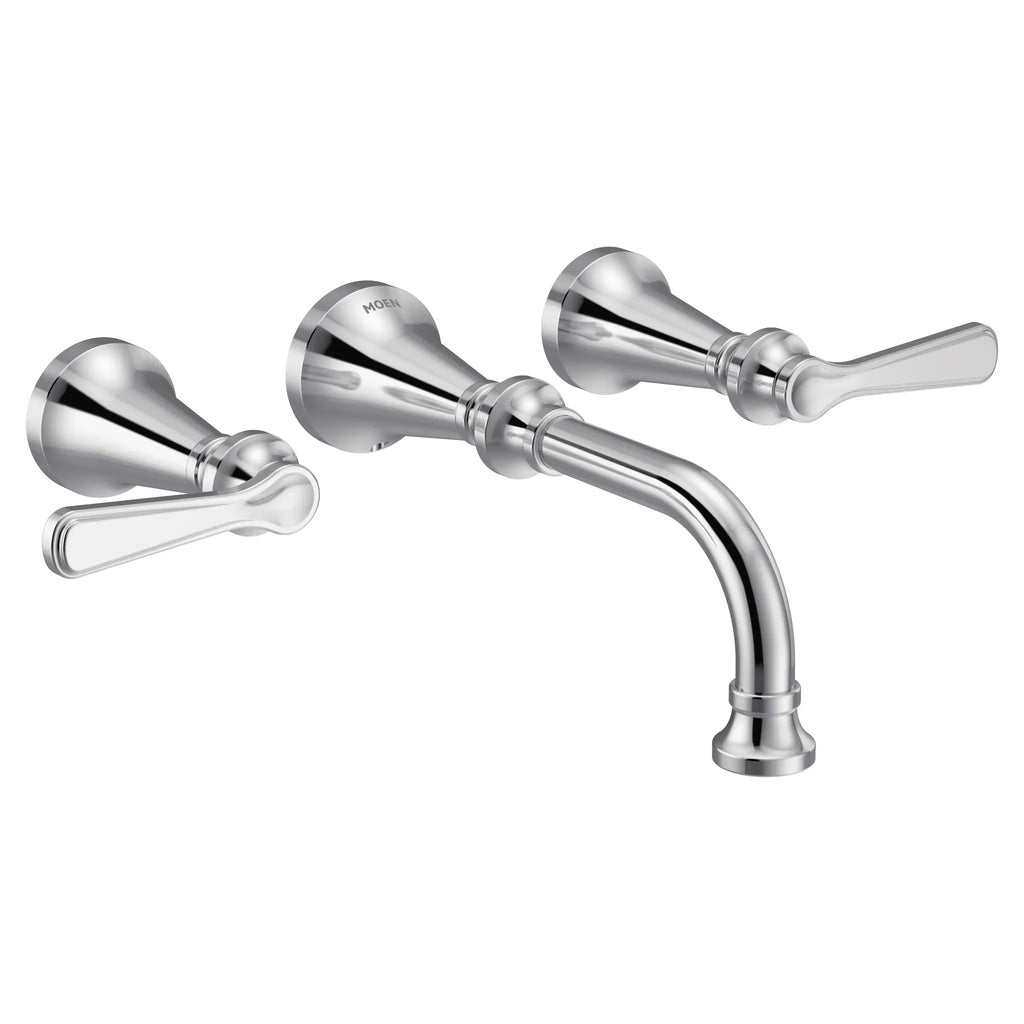 MOEN TS44104 Colinet Two-Handle Wall Mount Bathroom Faucet - Chrome