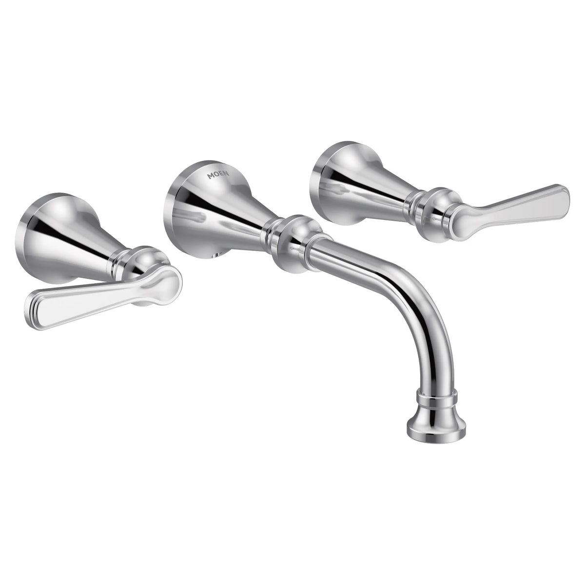 MOEN TS44104 Colinet Two-Handle Wall Mount Bathroom Faucet - Chrome