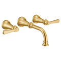 MOEN TS44104BG Colinet Two-Handle Wall Mount Bathroom Faucet - Brushed Gold