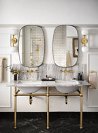 MOEN TS44104BG Colinet Two-Handle Wall Mount Bathroom Faucet - Brushed Gold
