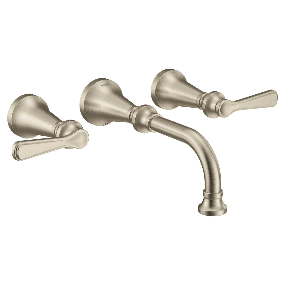 MOEN TS44104BN Colinet Two-Handle Wall Mount Bathroom Faucet - Brushed Nickel