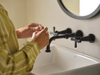 MOEN TS44105BL Colinet Two-Handle Wall Mount Bathroom Faucet - Matte Black