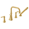 MOEN TS44504BG Colinet Two-Handle High Arc Roman Tub Faucet - Brushed Gold