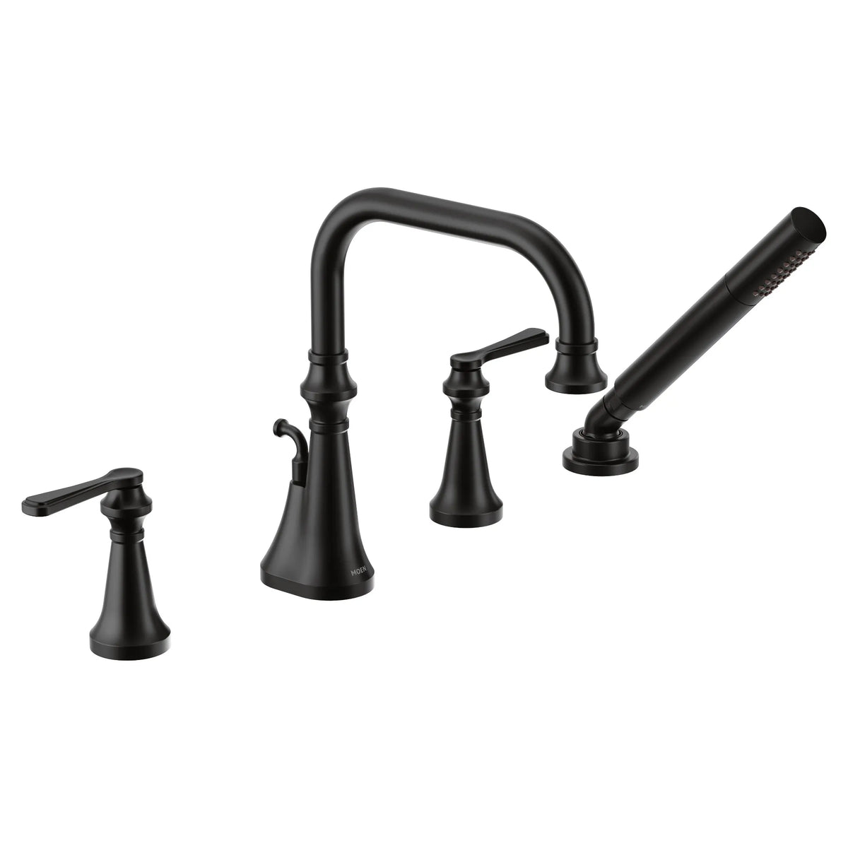 MOEN TS44504BL Colinet Two-Handle High Arc Roman Tub Faucet - Matte Black